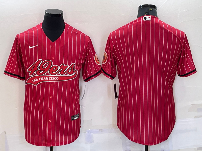 Men's San Francisco 49ers Red Blank Game Jerseys