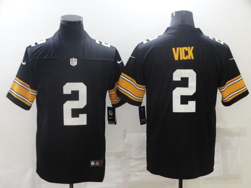 Men's Pittsburgh Steelers Michael Vick #2 Black Player Game Jerseys