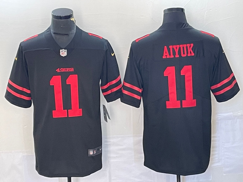 Men's San Francisco 49ers Brandon Aiyuk #11 Black Game Jerseys