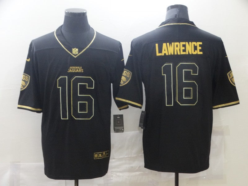 Men's Jacksonville Jaguars Trevor Lawrence #16 Black Game Jerseys