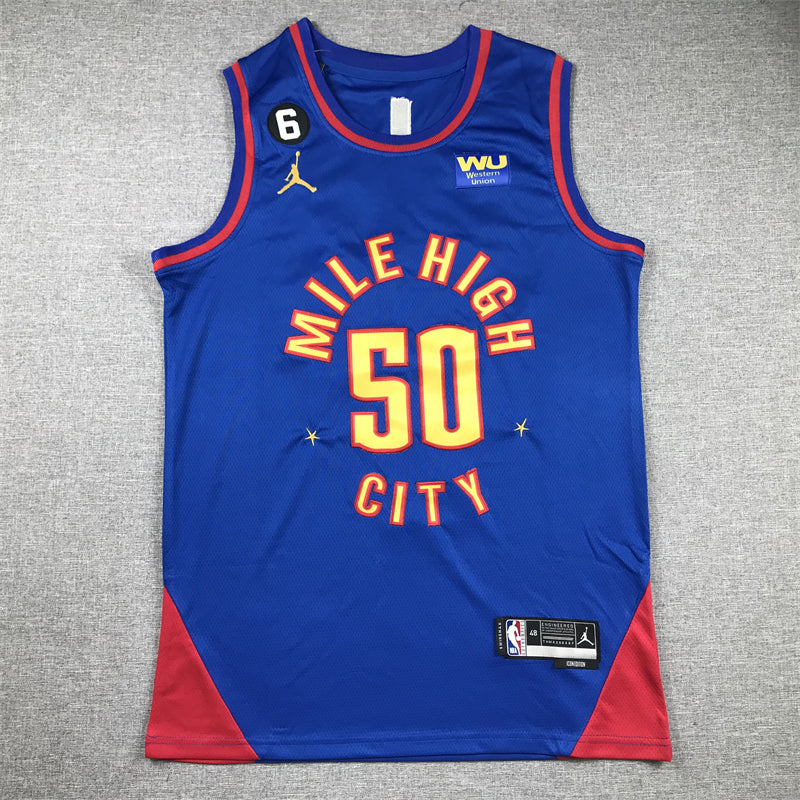 Men's Denver Nuggets Aaron Gordon #50 Blue 2022/23 Swingman Jerseys - Statement Edition