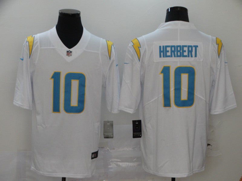 Men's Los Angeles Chargers Justin Herbert #10 White Game Jerseys