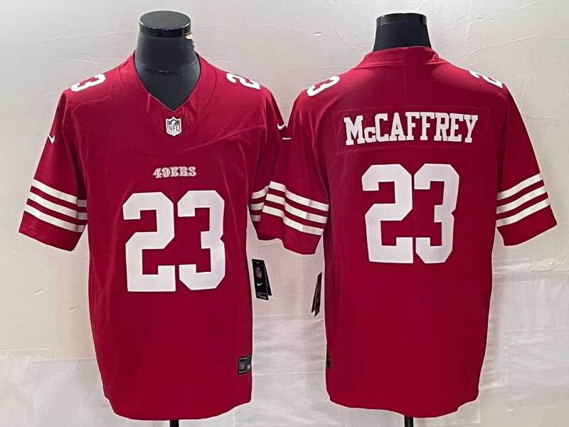 Men's San Francisco 49ers Christian McCaffrey #23 Red Game Jerseys