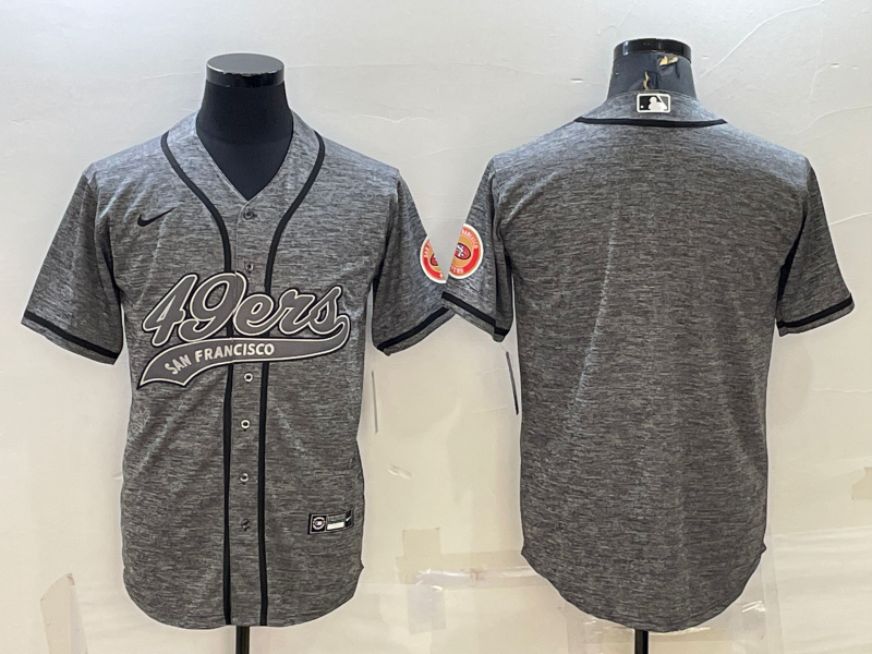 Men's San Francisco 49ers Gray Blank Jerseys