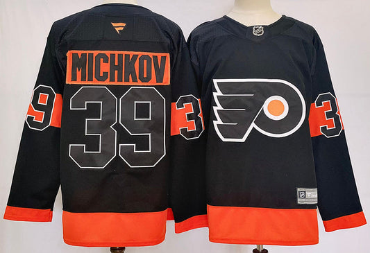 Men's Philadelphia Flyers Matvei Michkov #39 Black Player Jerseys