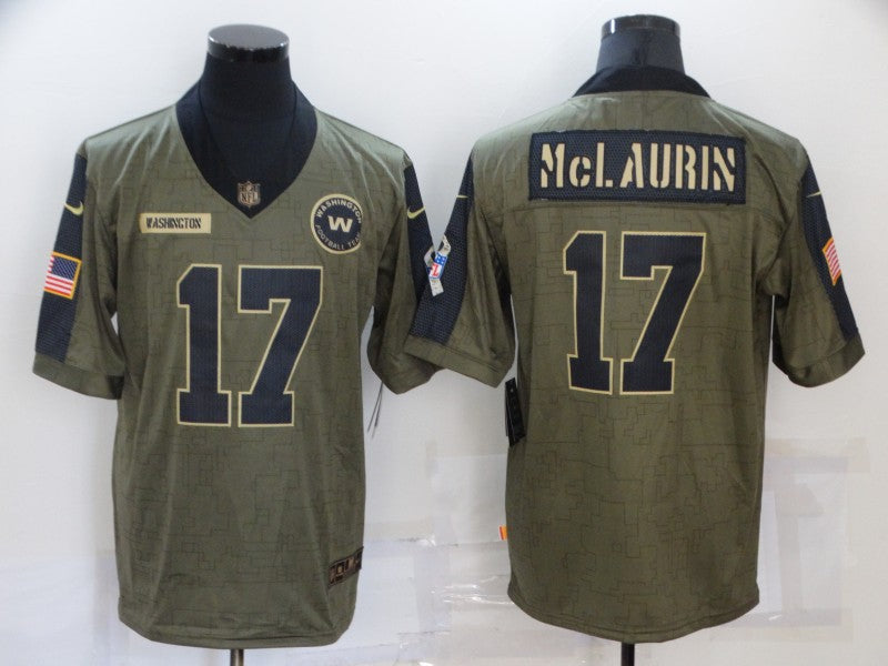 Men's Washington Commanders Terry Mclaurin #17 Brown Game Jerseys