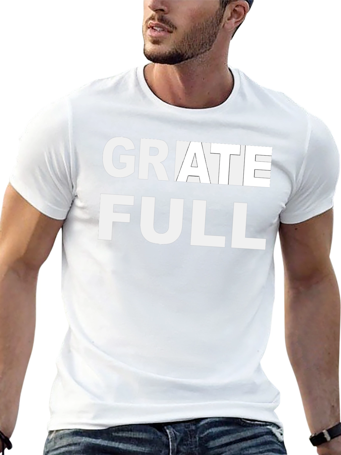 Grateful Graphic Print T-Shirt - Casual Style