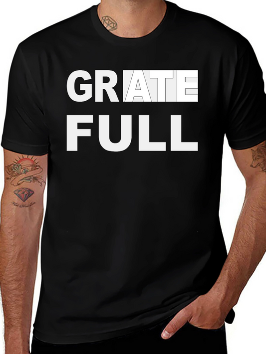Grateful Graphic Print T-Shirt - Casual Style