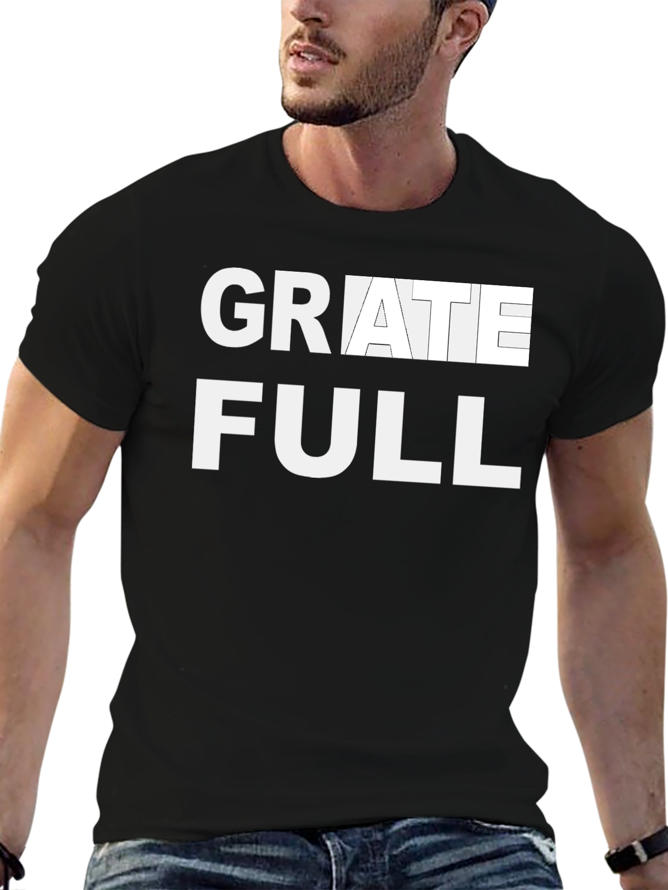 Grateful Graphic Print T-Shirt - Casual Style