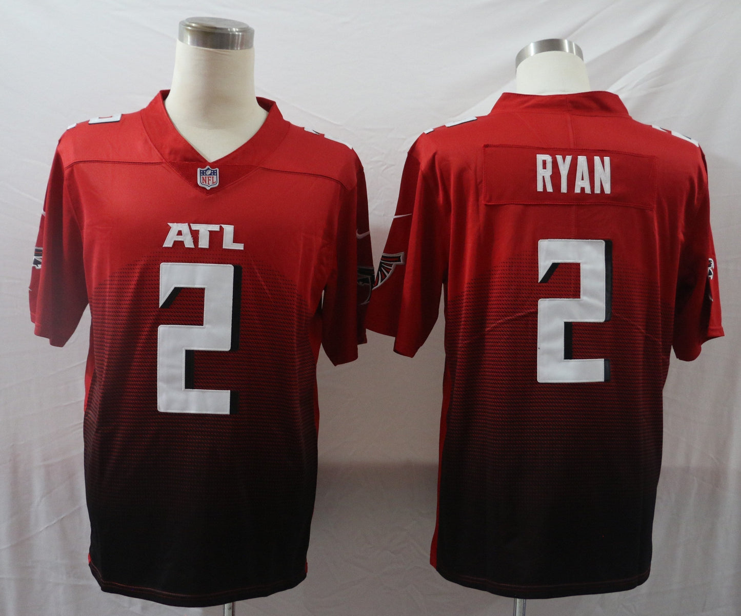 Men's Atlanta Falcons Matt Ryan #2 Red 2nd Alternate Game Jerseys