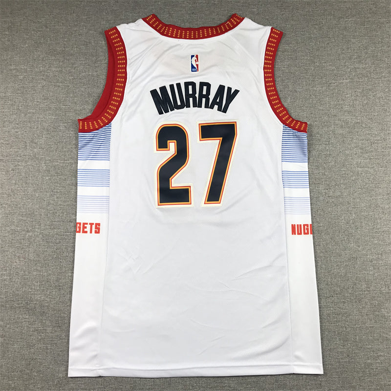 Men's Denver Nuggets Jamal Murray #27 Silver 2022/23 Swingman Jerseys - City Edition