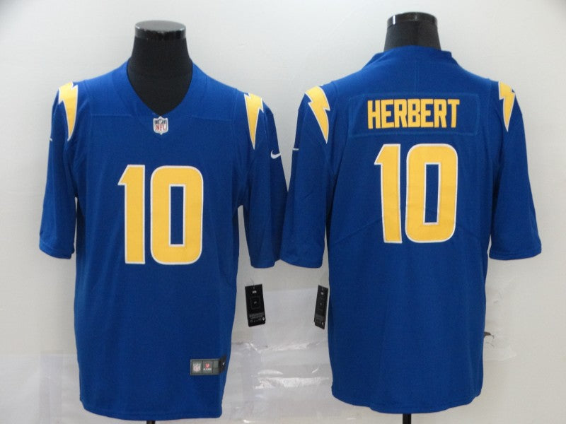 Men's Los Angeles Chargers Justin Herbert #10 Blue 2nd Alternate Game Jerseys
