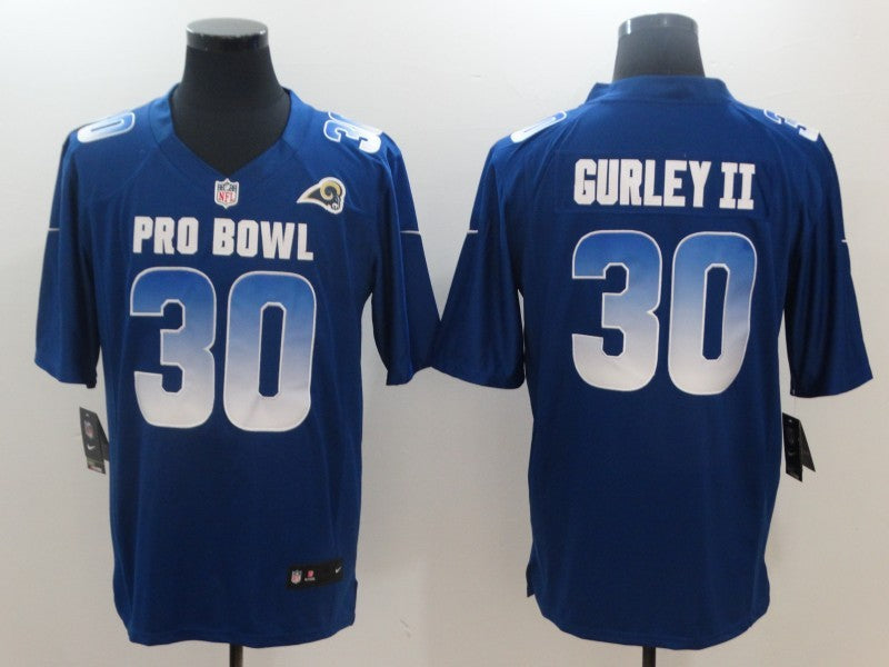 Men's Los Angeles Rams Todd Gurley II #30 Blue Player Game Jerseys