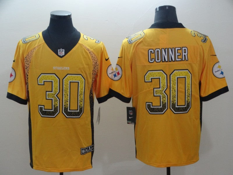 Men's Pittsburgh Steelers James Conner #30 Gold Game Jerseys
