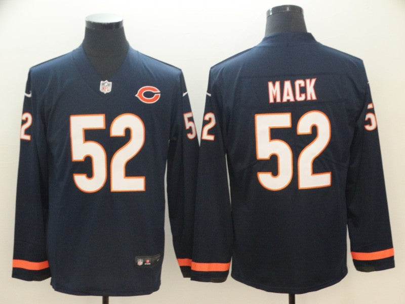 Men's Chicago Bears Khalil Mack #52 Navy Player Game Jerseys