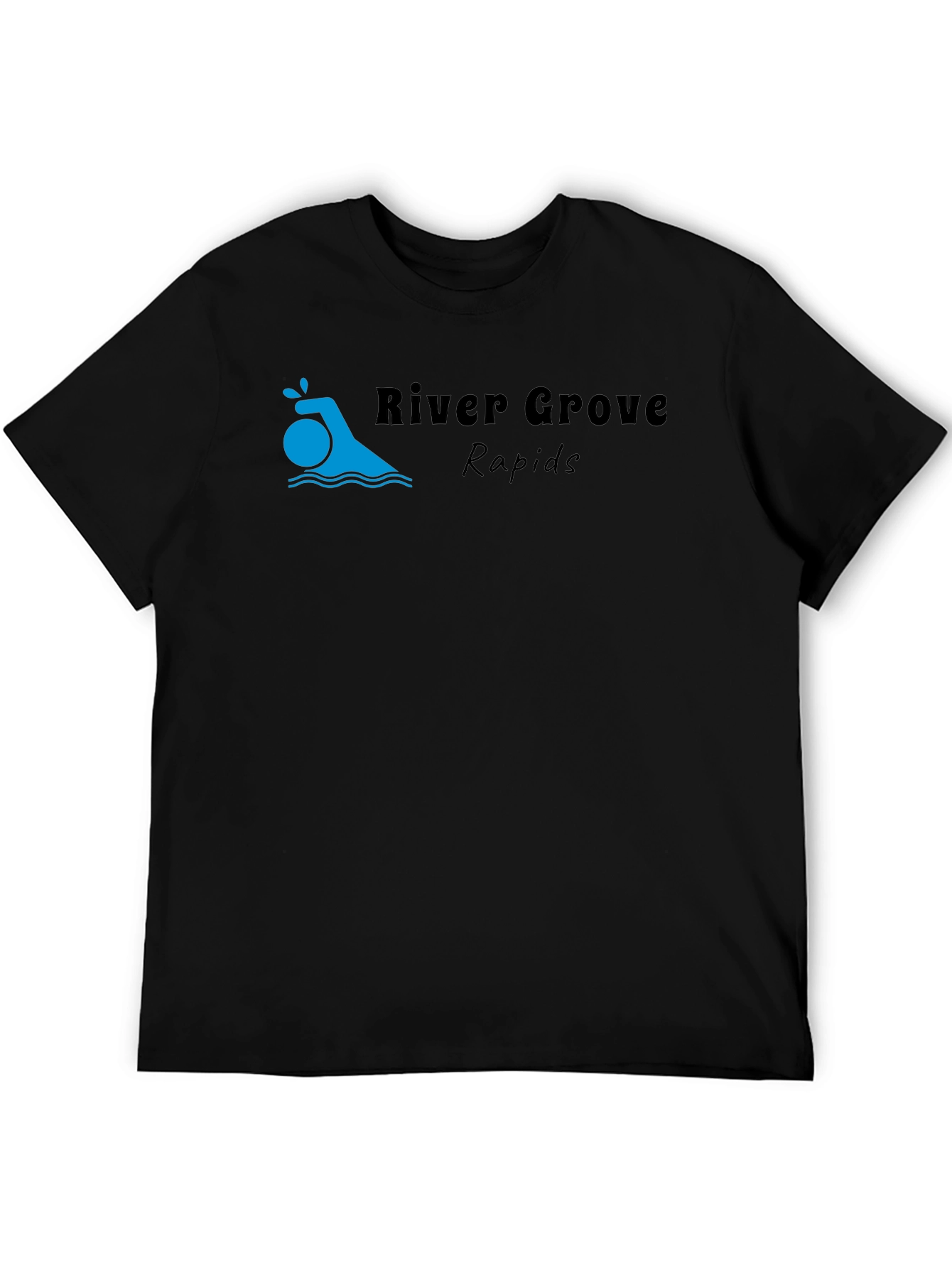 River Grove Rapids Black Graphic T-Shirt