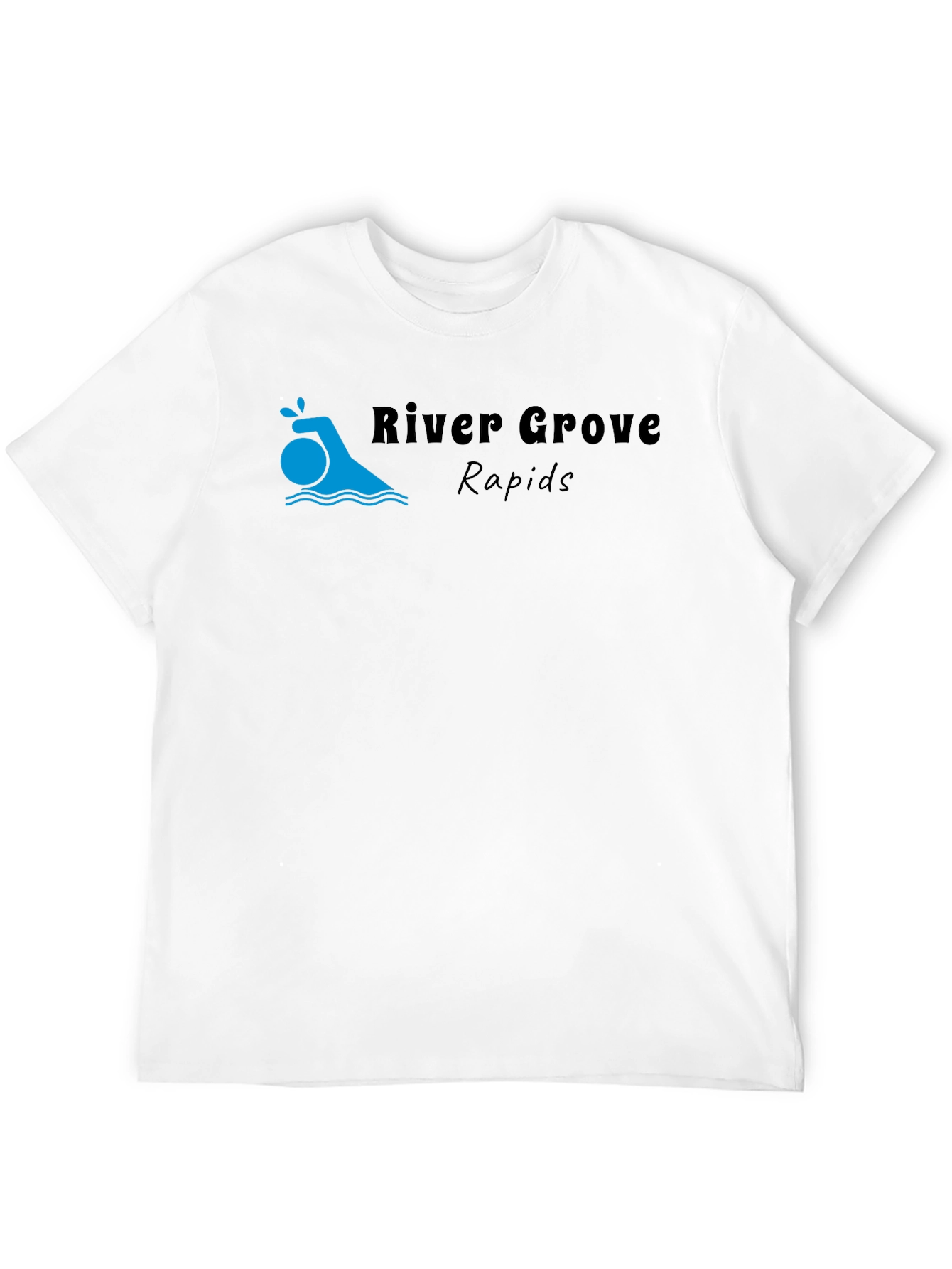 River Grove Rapids Black Graphic T-Shirt