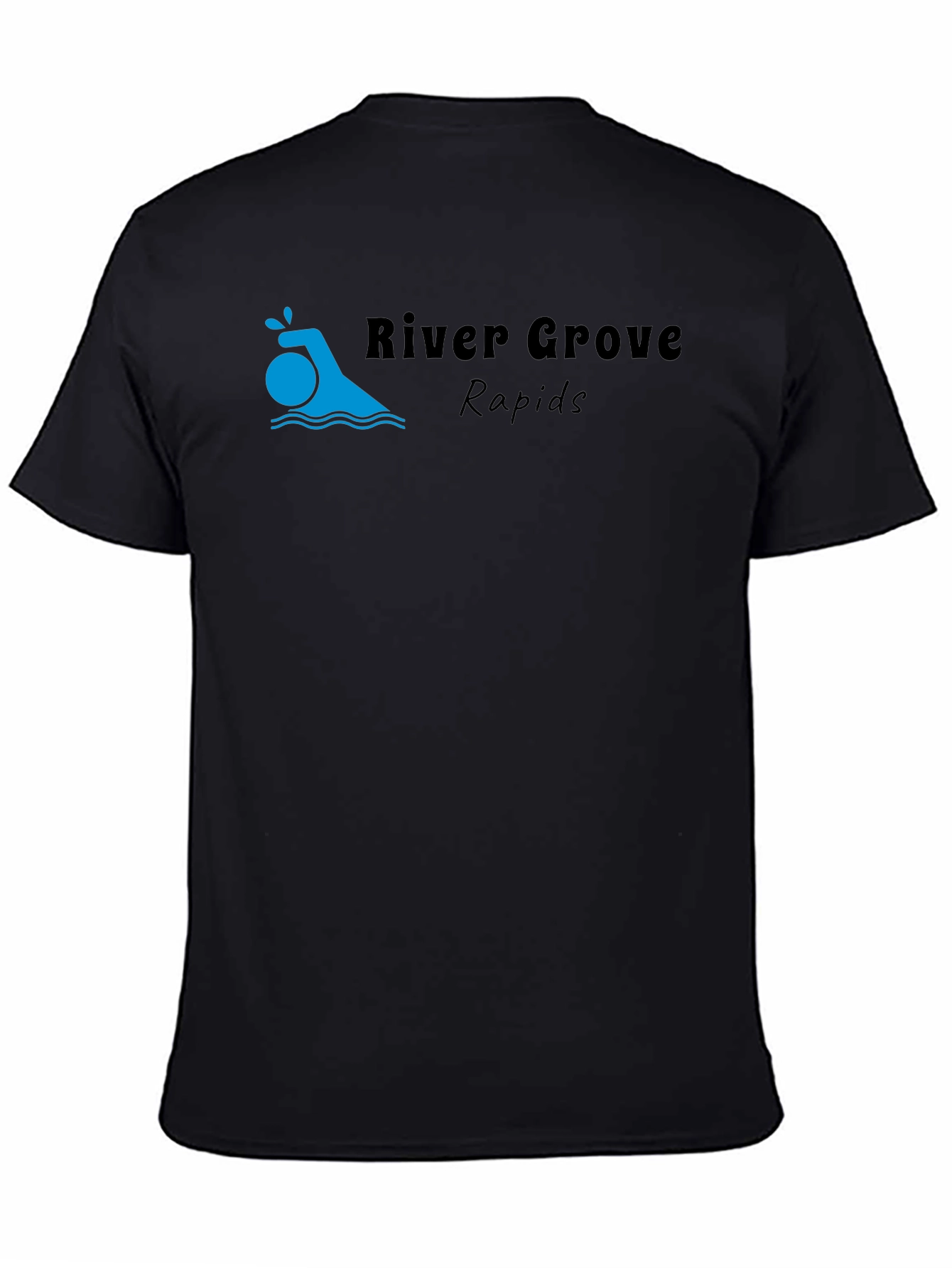 River Grove Rapids Black Graphic T-Shirt