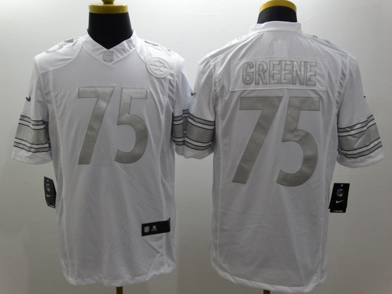 Men's Pittsburgh Steelers Joe Greene #75 White Game Jerseys