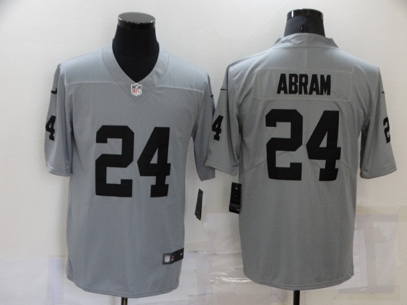 Men's Las Vegas Raiders Jonathan Abram #24 Gray Inverted Legend Jerseys