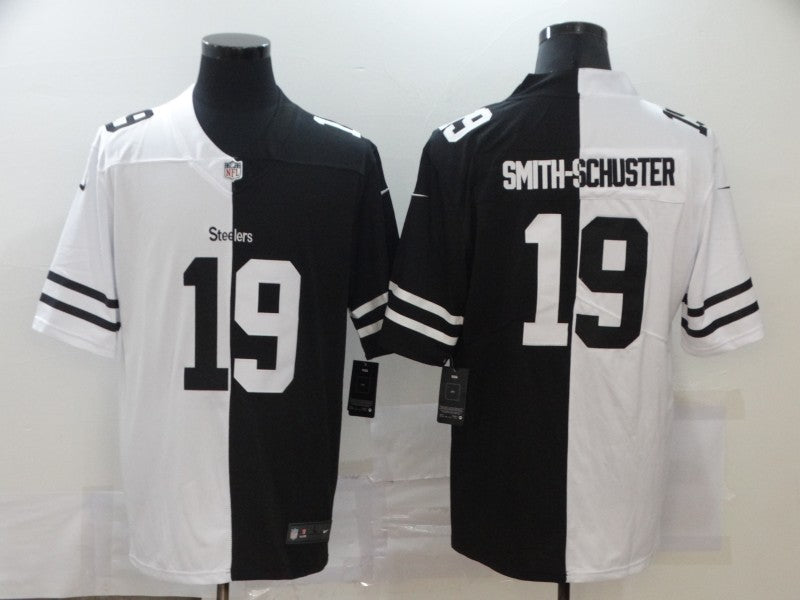 Men's Pittsburgh Steelers JuJu Smith-Schuster #19 Black/White Game Jerseys