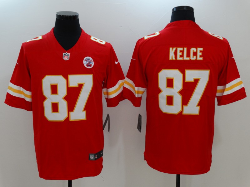Men's Kansas City Chiefs Travis Kelce Red Player Jerseys