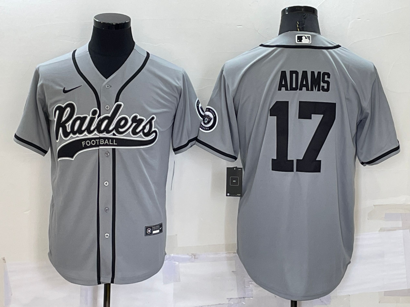 Men's Las Vegas Raiders Davante Adams #17 Gray Game Jerseys Joint Edition