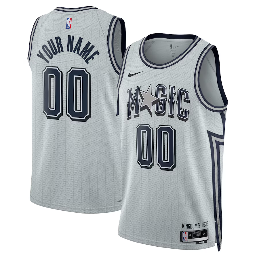Men's Orlando Magic Silver 2024/25 Custom Swingman Jerseys - City Edition