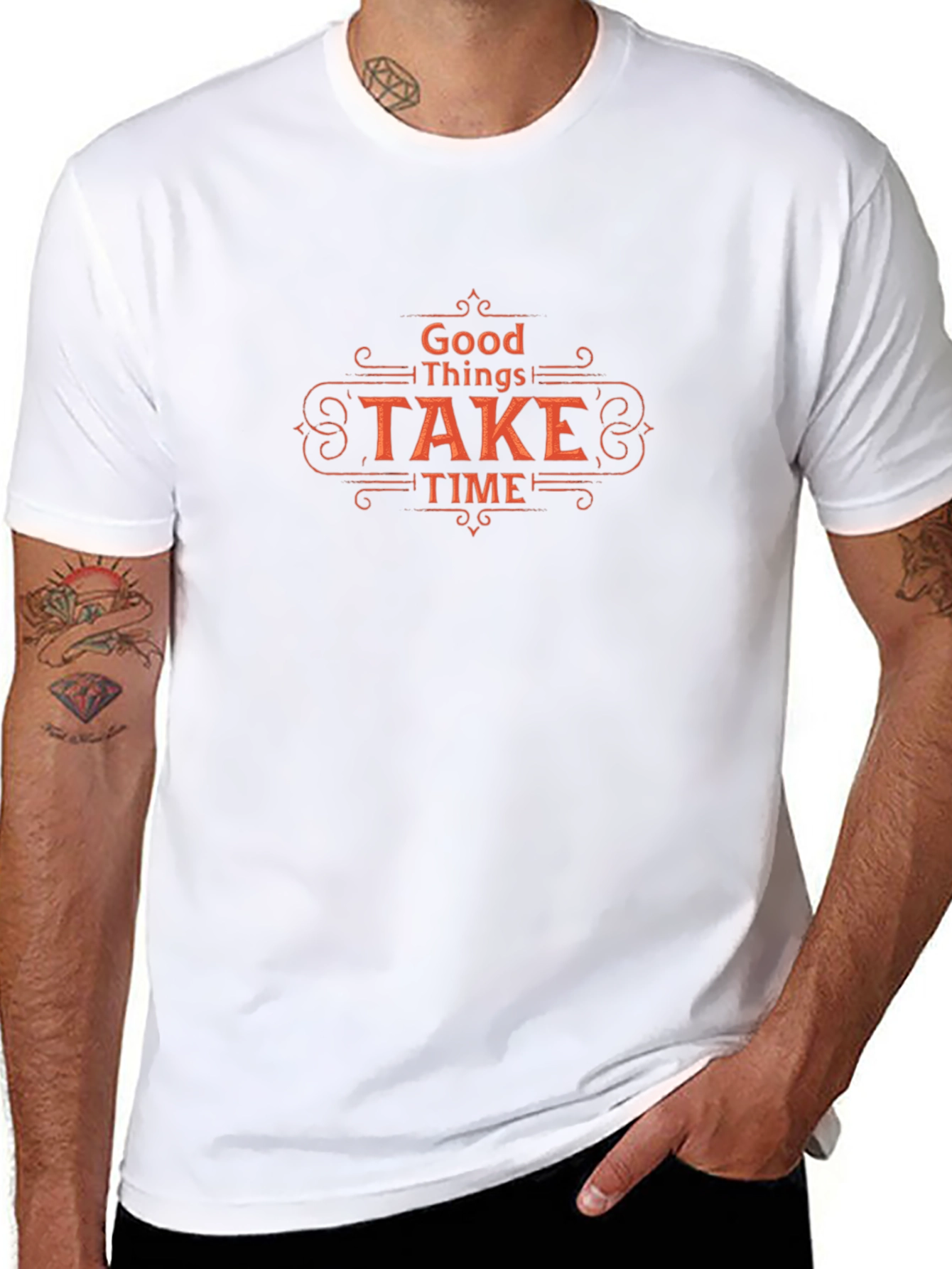 Good Things Take Time Black T-Shirt