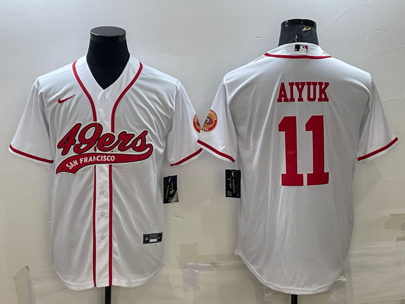 Men's San Francisco 49ers Brandon Aiyuk #11 White Game Jerseys Joint Edition
