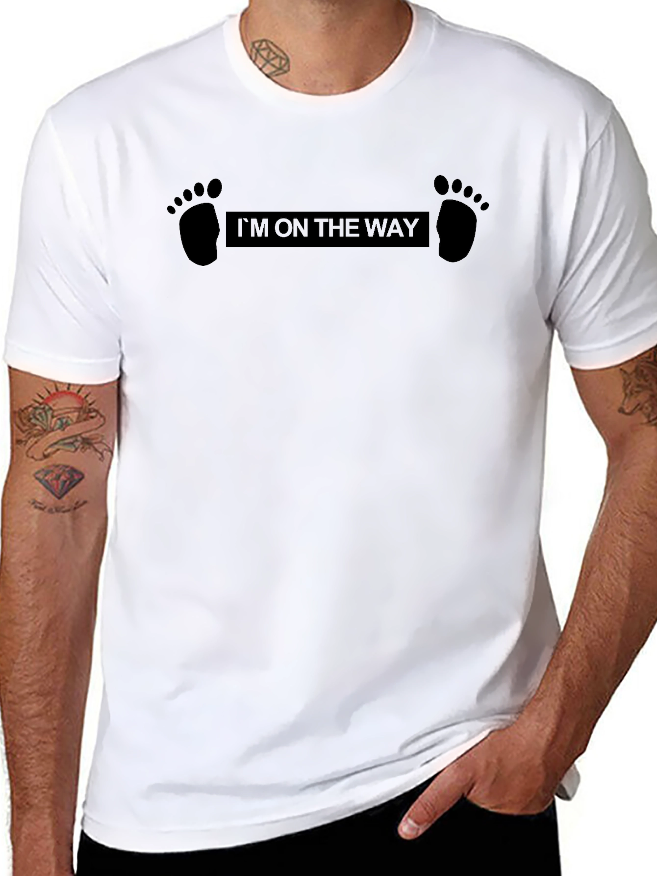 Mens Im On The Way Pregnancy Announcement T-Shirt