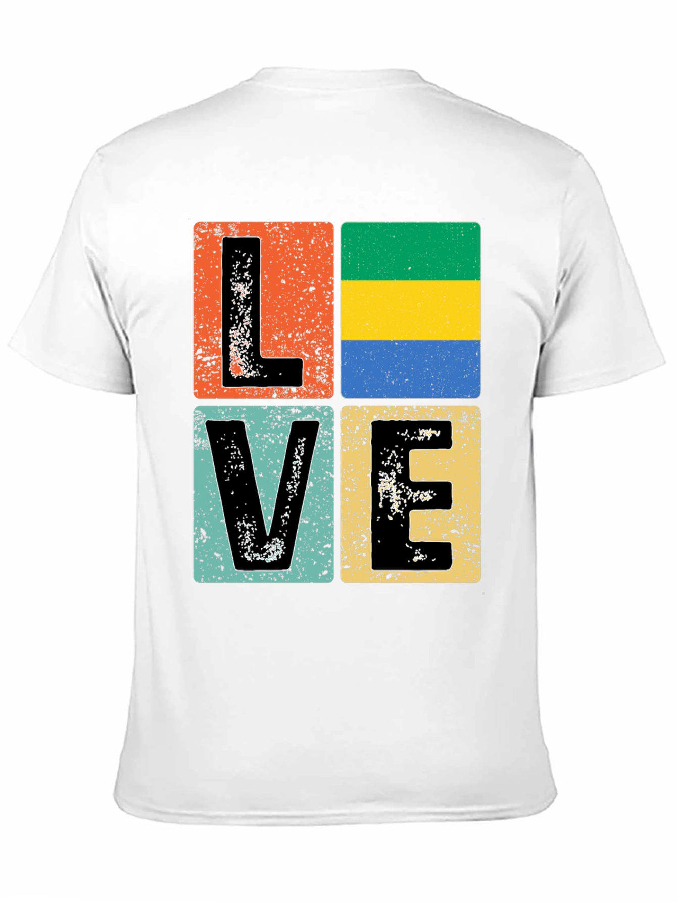 Gabon Flag LOVE Graphic Tee - Patriotic T-Shirt