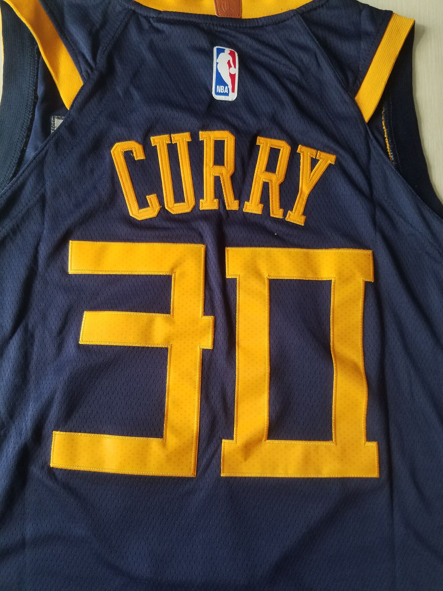 Men's Golden State Warriors Stephen Curry Navy Swingman Jerseys City Edition