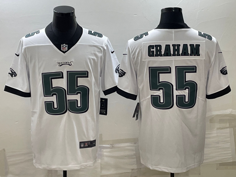 Men's Philadelphia Eagles Brandon Graham #55 White Game Jerseys