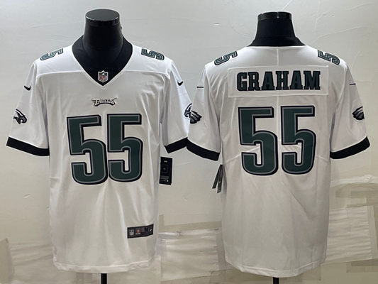 Men's Philadelphia Eagles Brandon Graham #55 White Game Jerseys