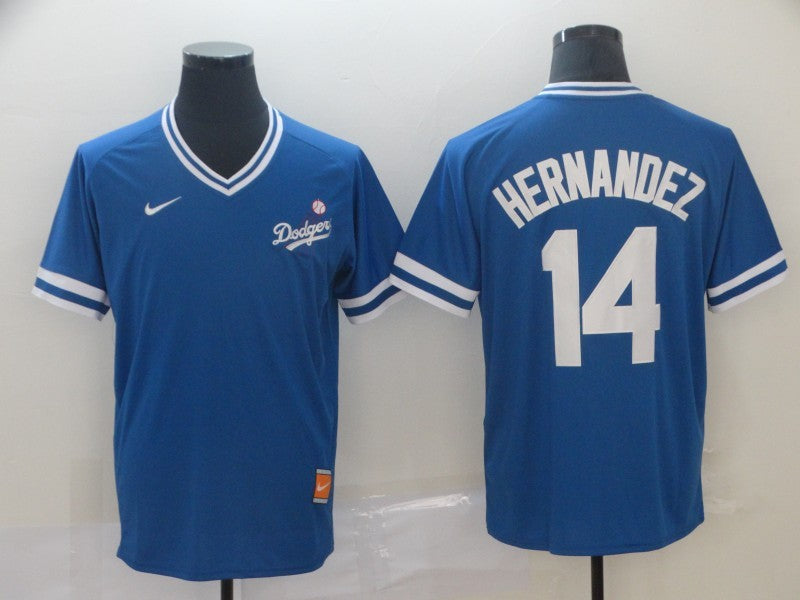 Men's Los Angeles Dodgers Enrique Hernandez #14 Blue Stitched Jerseys