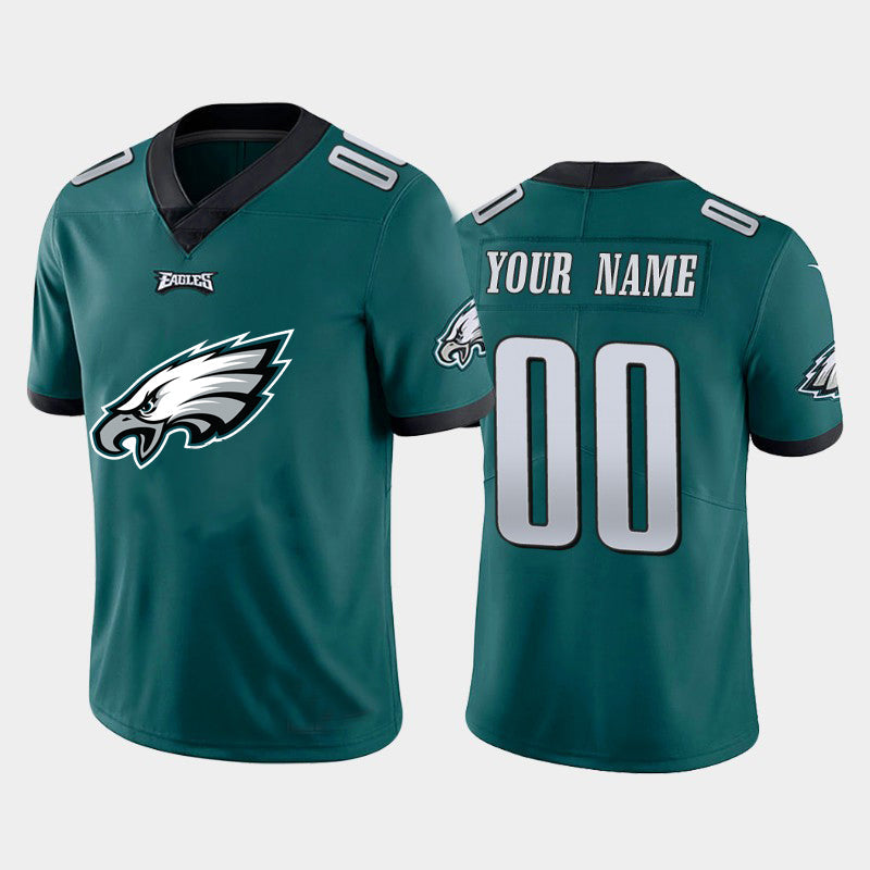 Custom1 Philadelphia Eagles Green Team Big Logo Vapor Untouchable Limited Jerseys Stitched American Football Jerseys