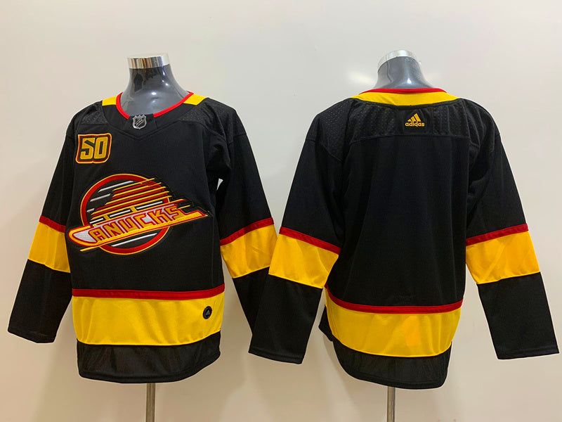 Men's Vancouver Canucks Black Blank Jerseys