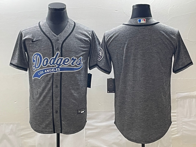 Men's Los Angeles Dodgers Gray Joint Edition Blank Jerseys
