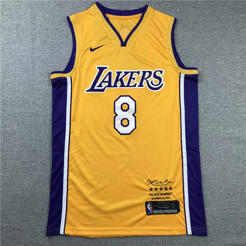 Men's Los Angeles Lakers Kobe Bryant Yellow #8 Swingman Player Jerseys