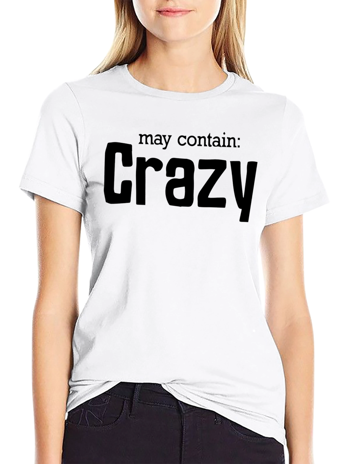 May Contain Crazy T-Shirt - Black Graphic Tee