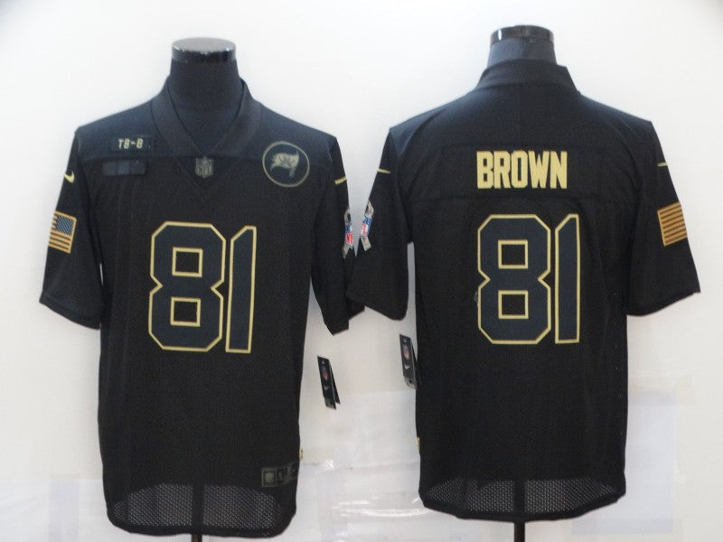 Men's Tampa Bay Buccaneers Antonio Brown #81 Black Game Jerseys