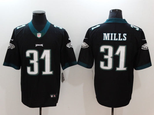 Men's Philadelphia Eagles Jalen Mills #31 Black Game Jerseys