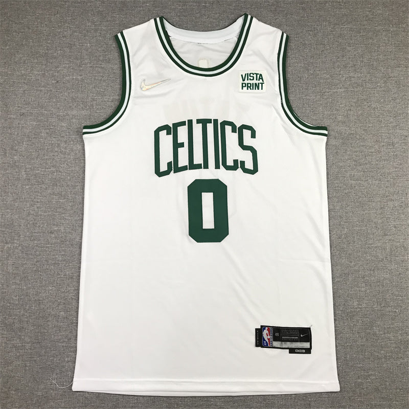 Men's Boston Celtics Jayson Tatum #0 NBA White Swingman Jerseys