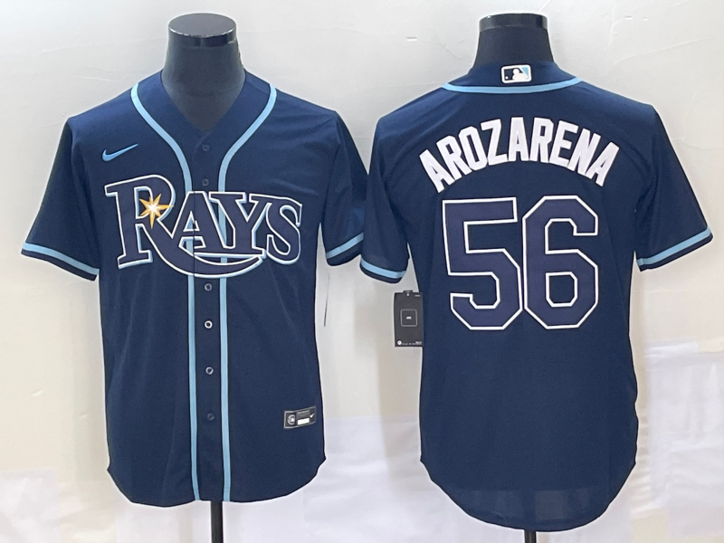 Men's Tampa Bay Rays Randy Arozarena #56 Navy Replica Player Jerseys