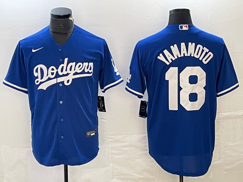 Men's Los Angeles Dodgers Yoshinobu Yamamoto #18 Royal Replica Player Jerseys