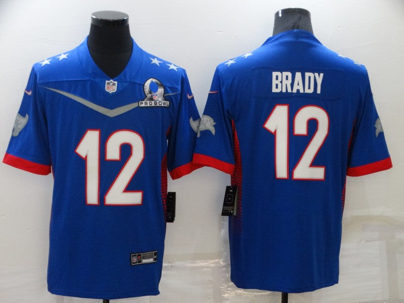 Men's Tampa Bay Buccaneers Tom Brady #12 Blue ALL STAR Game Jerseys
