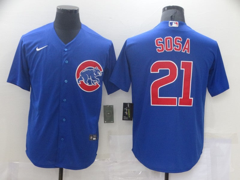 Men's Chicago Cubs Sammy Sosa #21 Blue Replica Baseball Jerseys