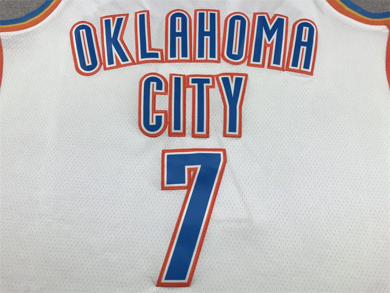 Men's Oklahoma City Thunder Chet Holmgren #7 White Swingman Jerseys - Association Edition