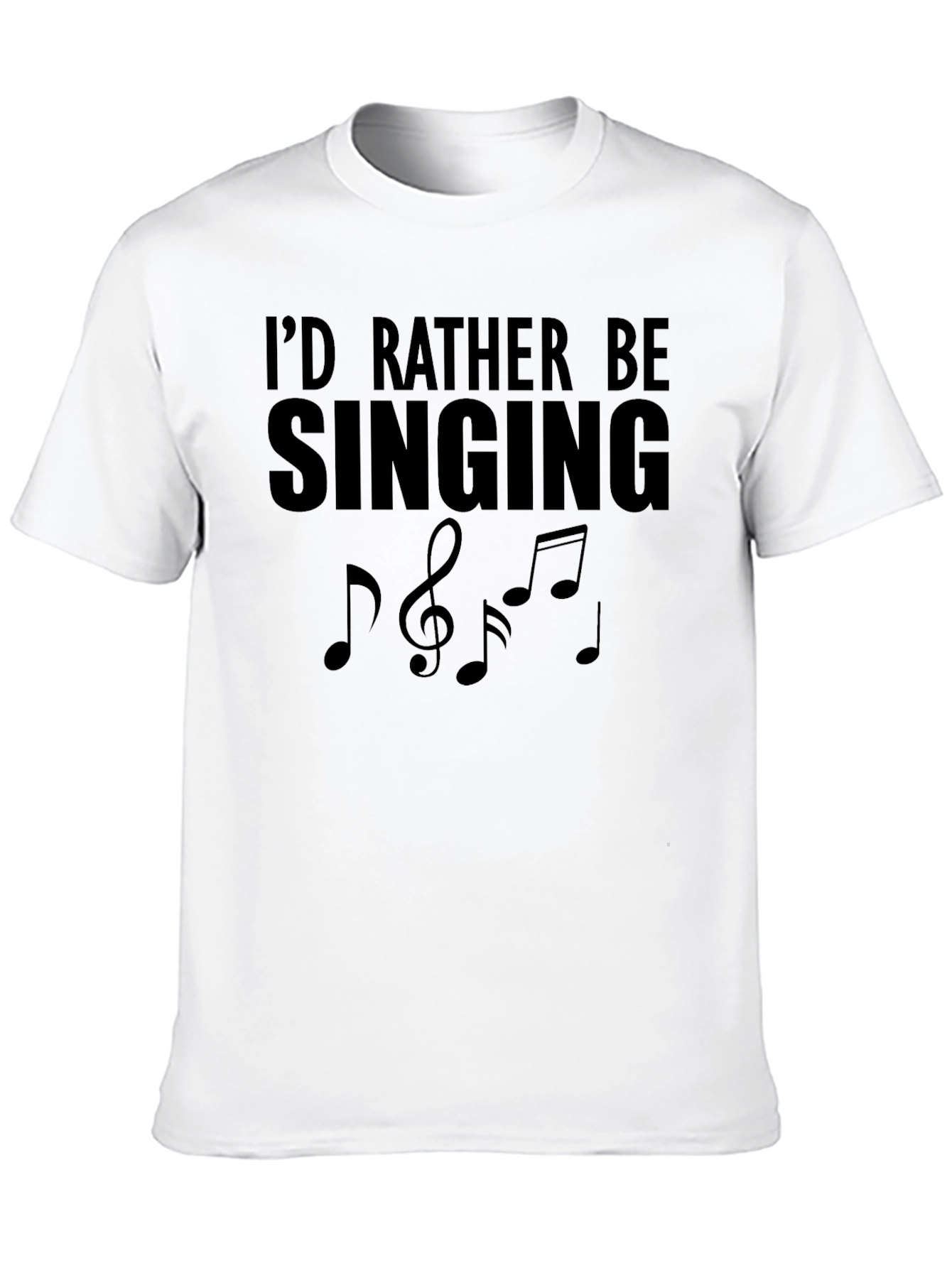 Id Rather Be Singing Music Notes Graphic T-Shirt